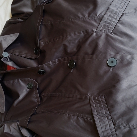 Esprit Button-Up Belted Trench Coat Dark Gray - Size XL - Picture 8 of 11